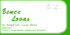 bence lovas business card